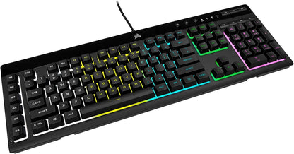 CORSAIR K55 RGB Pro-Dynamic RGB Backlighting - Six Macro Keys with Elgato Stream Deck Software Integration-Ip42 Dust and Spill Resistant-Detachable Palm Rest-Dedicated Media and Volume Keys, Black