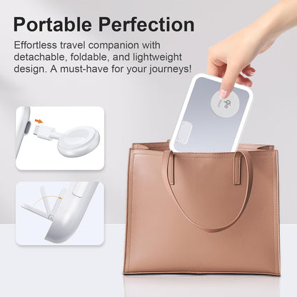 ION 4 in 1 Magsafe-Compatible Charging Station,15W with Qi2 Certified Wireless Charger,Magnetic Phone Holder & Mirror,Charging Station for Multiple Devices Apple Watch Airpods, Iphone 16 15 14 13