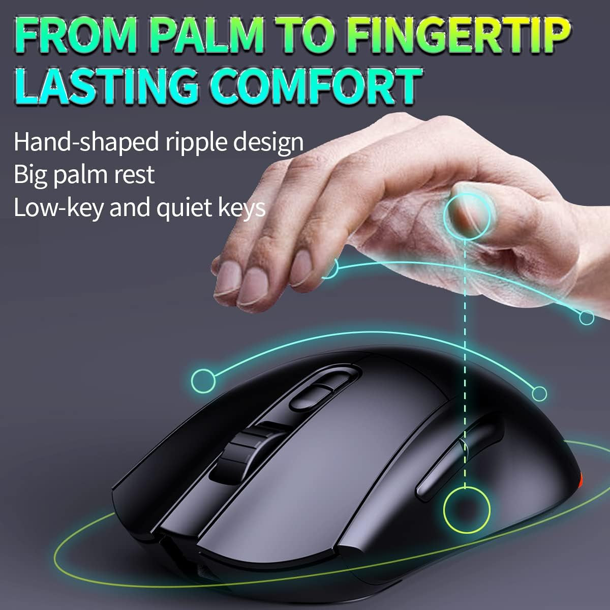ZJFKSDYX C104 Wireless Gaming Keyboard and Mouse Combo - RGB Backlit, Mechanical Feel, Anti-Ghosting, Rechargeable Battery, 3200 DPI Precision for Gamers