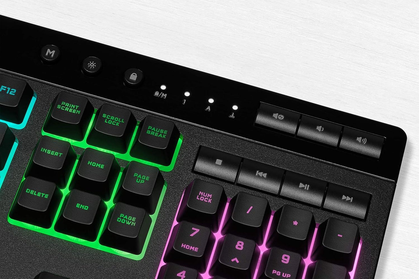 CORSAIR K55 RGB Pro-Dynamic RGB Backlighting - Six Macro Keys with Elgato Stream Deck Software Integration-Ip42 Dust and Spill Resistant-Detachable Palm Rest-Dedicated Media and Volume Keys, Black