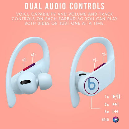 Powerbeats Pro Wireless Earbuds - Apple H1 Headphone Chip, Class 1 Bluetooth Headphones, 9 Hours of Listening Time, Sweat Resistant, Built-In Microphone - Glacier Blue