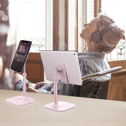 Doboli Cell Phone Stand, Phone Stand for Desk, Phone Holder Stand Compatible with Iphone and All Mobile Phones Tablet, Gifts for Adults Women Men Mom Wife, Pink